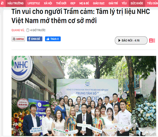 [Afamily] Tin vui cho người Trầm cảm: Tâm lý trị liệu NHC Việt Nam mở thêm cơ sở mới
