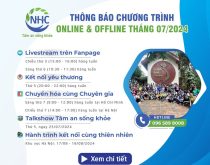 Trung tâm Tâm lý trị liệu NHC Việt Nam thông báo các chương tháng 7 năm 2024